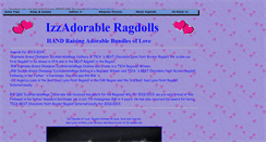 Desktop Screenshot of izzadorableragdolls.com